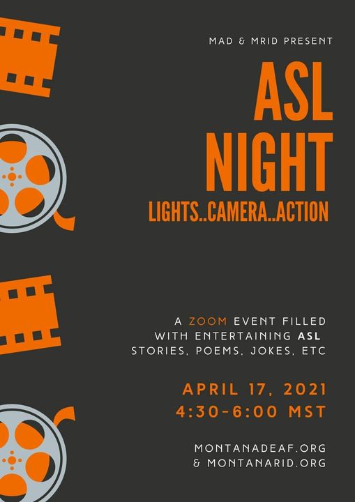 MAD and MRID's ASL Night @ Zoom Virtual Event