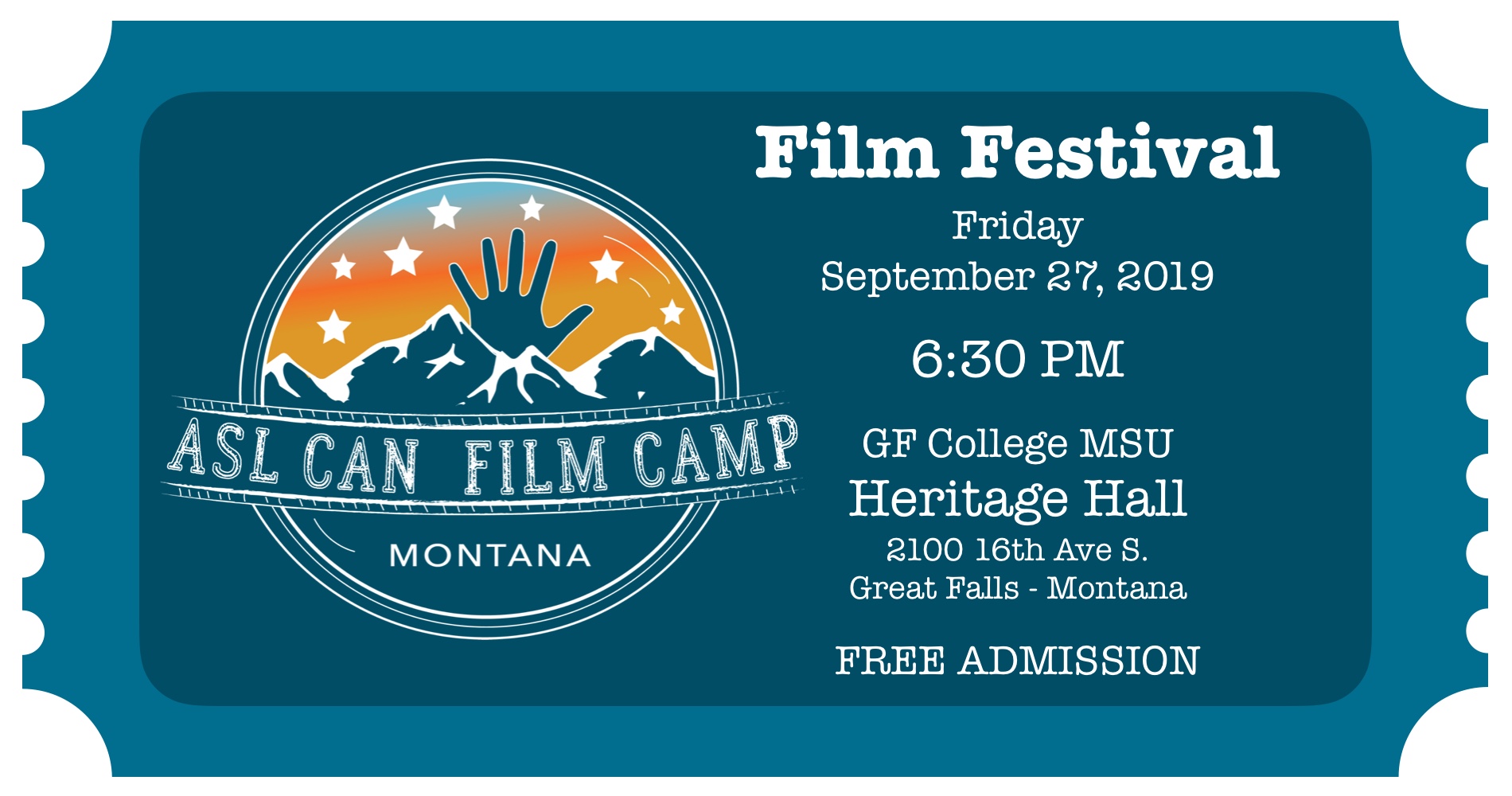 Film Festival! @ Heritage Hall - Great Falls College MSU