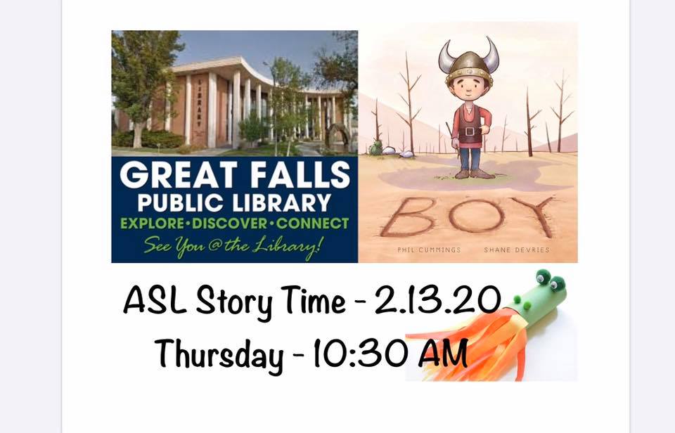 ASL Story Time at Great Falls Public Library @ Great Falls Public Library